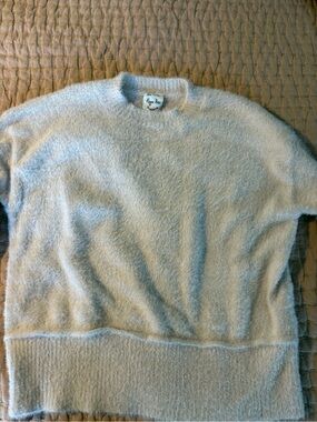 Pale rose  Fuzzy Crewneck Sweater - women’s